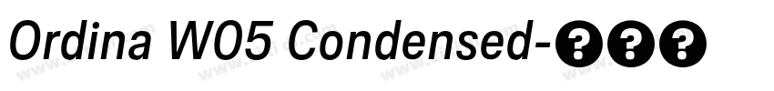 Ordina W05 Condensed字体转换 Ordina W05 Condensed字体转换